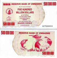 500 000 000 Dolárov Zimbabwe 2008, P60 UNC - Kliknutím na obrázok zatvorte -